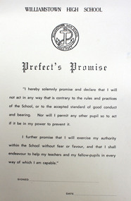 Prefects promise certificate 