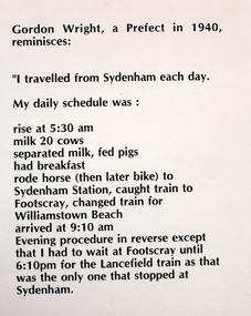 1940 Gordon Wright reminisces