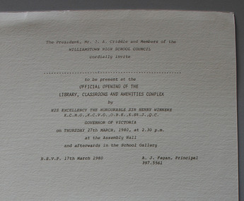 1980 - Opening invitation
