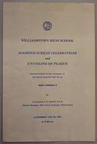 1975 - Plaque unveiling program