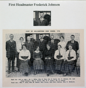 1915 - First Headmaster Frederick Johnson