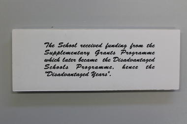 Disadvantaged schools