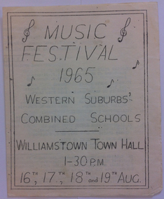 Music Festival 1965 program