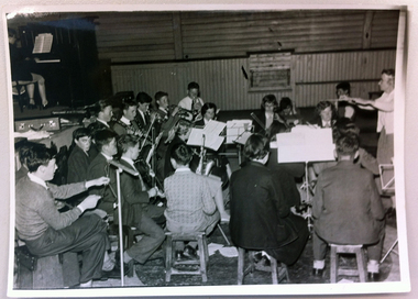 1957 orchestra in Drill Hall