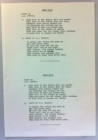 Lyrics to Hold Fast