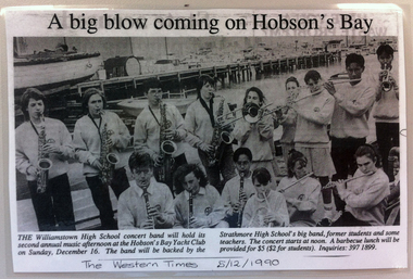 Concert band newspaper article 1990
