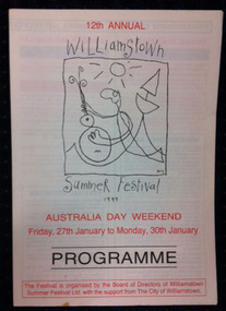 Williamstown summer festival program 1989
