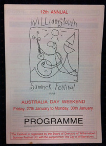Williamstown summer festival program 1989