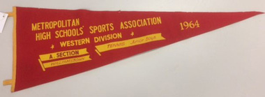 Tennis sports pennant 1964