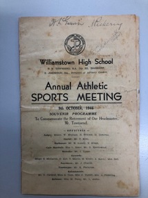 athletics meet program 1946