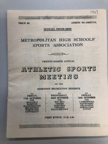 Athletics meet program 1947