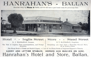 Image, Ballarat Courier, Hanrahan's Hotel, Ballan, 1916, 1916