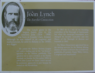 Photograph - Colour, John Lynch, Smythesdale Cemetery, 2013