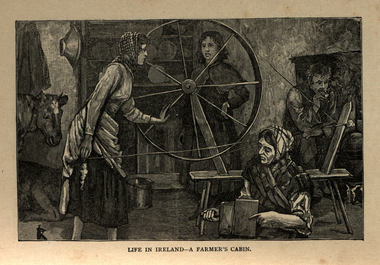Image, Life in Ireland - A Farmer's Cabin, c1864