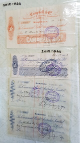 Bank Cheques - Commercial Bank of Australia