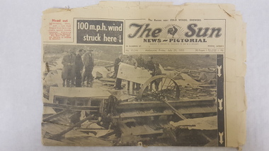 Mundoona Tornado newspaper article