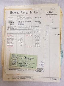 Document - Local business dockets, invoices, reciepts (1950's)