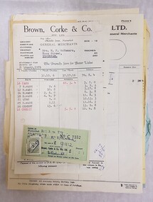 Document - Local business dockets, invoices, reciepts (1950's)