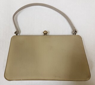 Ladies handbag - taupe colour, suede