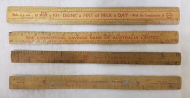 Equipment - Wooden school rulers x 4