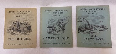 Book - Children's readers x 3, More Adventures in Reading Books 1,5,6