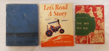 Book - Readers x 3, The bad red bus (1955) / Seaside Story (year unknown) / Let's Read a Story Bk 3 (1961)