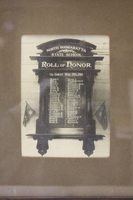 Photograph - Framed Photograph, Courtney's Thelma Studio, North Wangaratta State School Honour Board