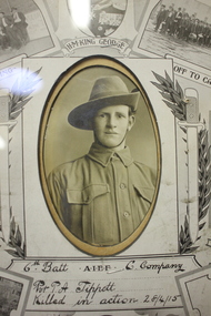 Mixed media - Framed Photograph and Medals, Private Percy Albert TIPPETT 483