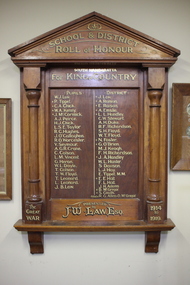 Honour Board, South Wangaratta School and District, circa 1919