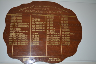 Honour Board, Signware, Legion of Ex-Servicemen & Women