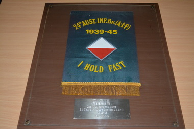 Framed Banner, 24th Australian Inf Bn. (AIF)