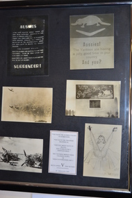 Mixed media - Framed propaganda cards