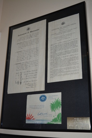 Framed Documents, Japanese Surrender - 9 September 1945