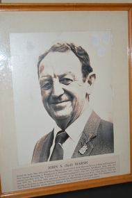 Framed photo of John S. (Syd) Marsh