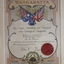 Timber frame containing Borough of Wangaratta certificate of appreciation to Pte Sidney Plum