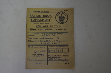 Ration Book, 1988