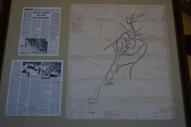 Mixed media - Framed Map and Newspaper, Peter Muncey, 23/7/1943
