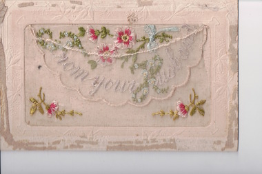 Postcard - Embroidered Postcard, c. 1917