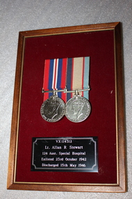 Medal - Framed Medals, Lt Allan R Stewart, Unknown