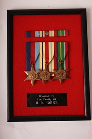 Framed Medals, H R HORNE