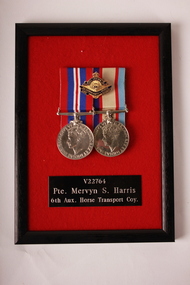 Framed Medals, Private Mervyn HARRIS