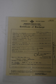 Certificate - Discharge Certificates, William T. Lawson