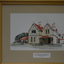 Timber framed print of a two story homestead