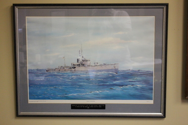 Framed Photograph, HMAS Corvette, Unknown