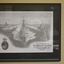 Framed poster of pencil drawing of three destroyer ships at sea