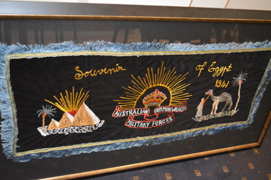 Memorabilia - Framed embroidered cloth
