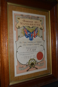 Framed Certificate of Appreciation, W R Smith