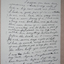 Photocopy of handwritten letter and  life history summary in black ink on white paper