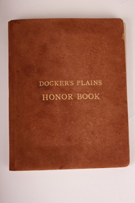 Book - Honor Book, Docker's Plains