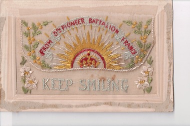 Postcard - Embroidered Postcard, c. 1917